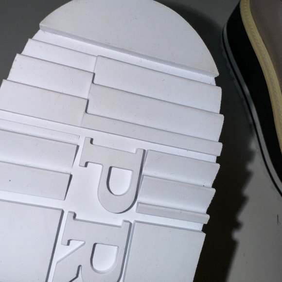 PRADA Brushed Perforated Leather Platform Jute Espadrille Brogue Loafers EU 38.5 - Picture 3 of 11